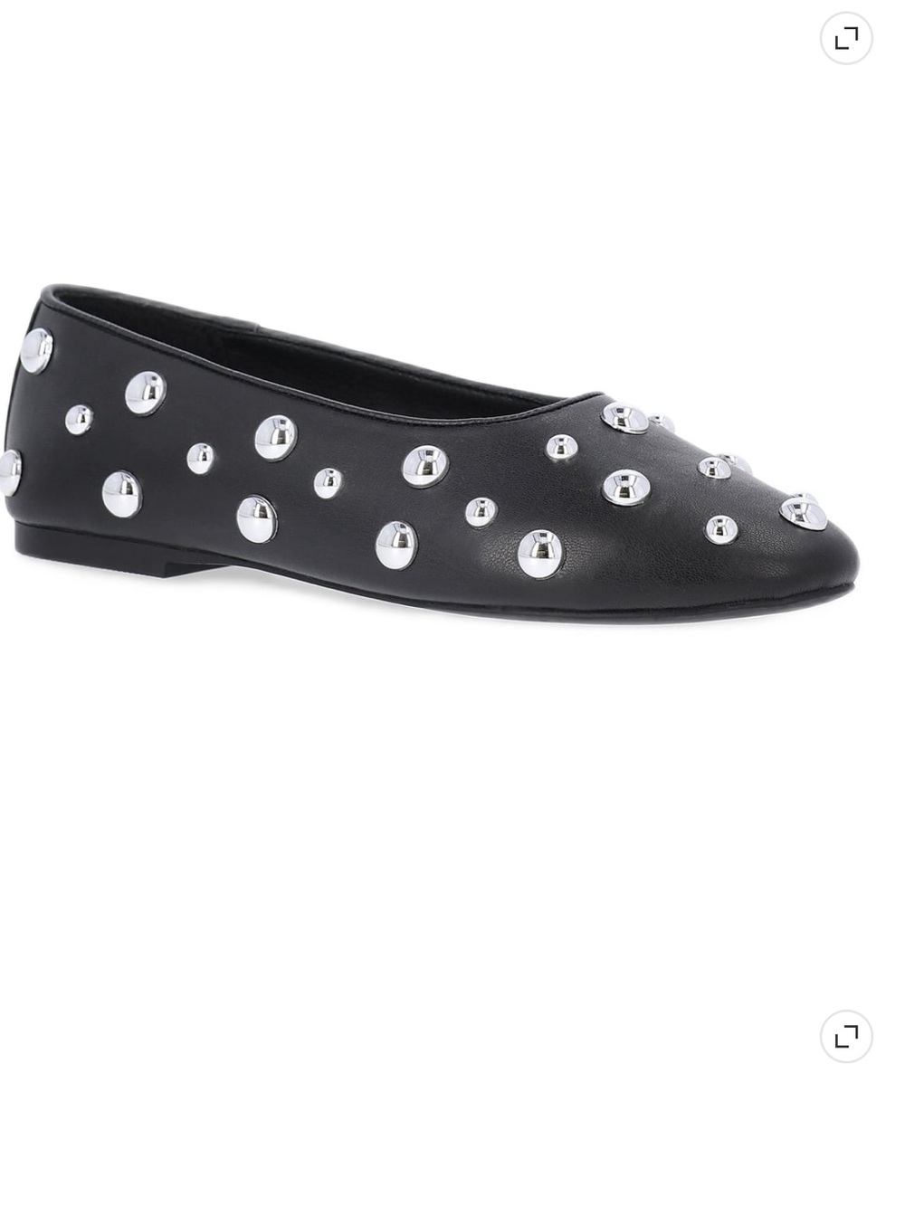 Women's Studded Faux Leather Ballet Flats Size 7